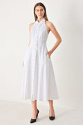 Volant Midi Dress