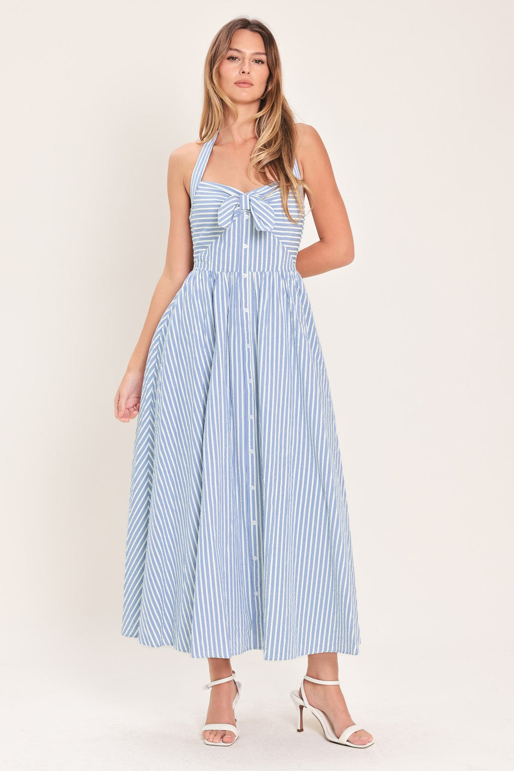 Rayures Midi Dress