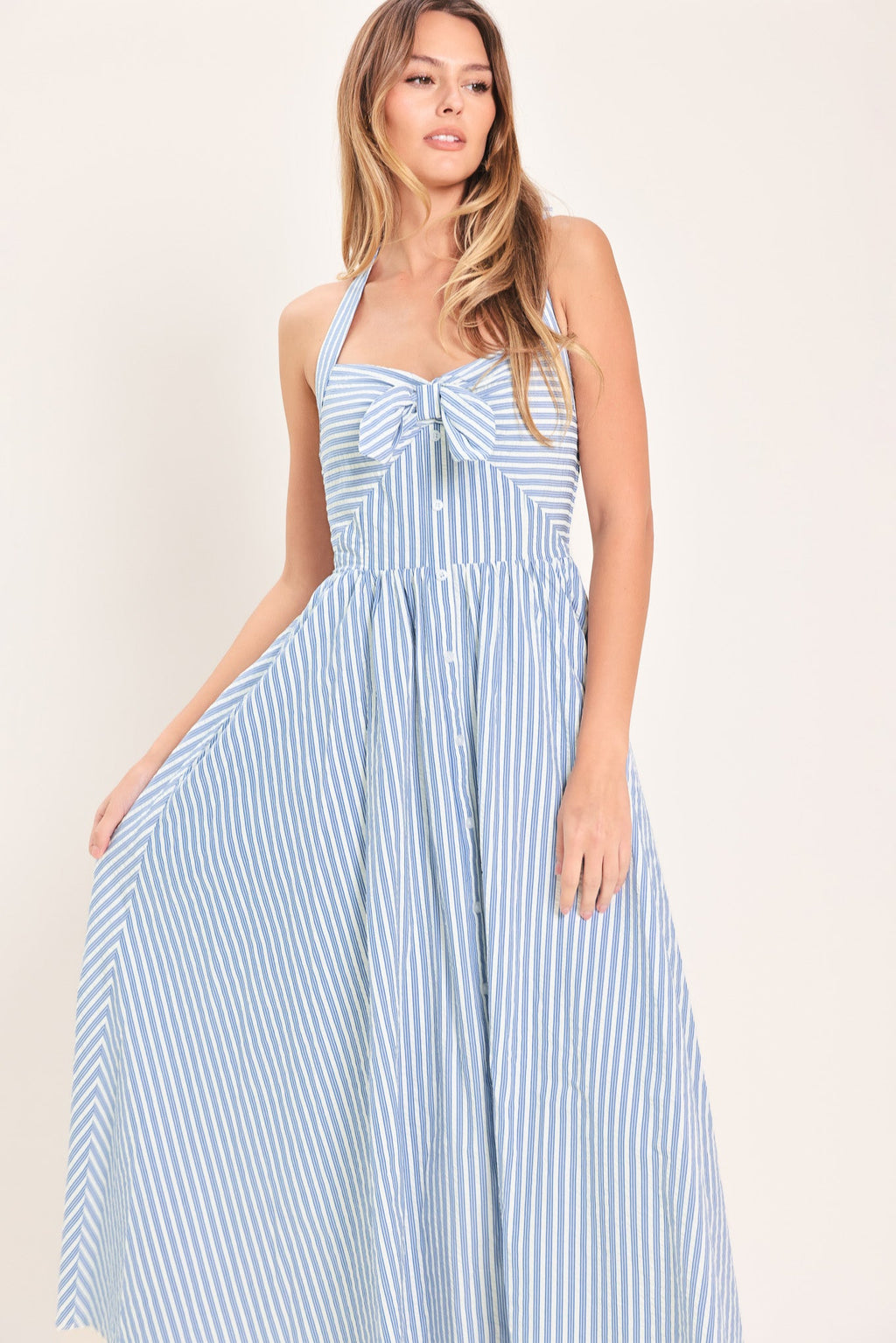 Rayures Midi Dress