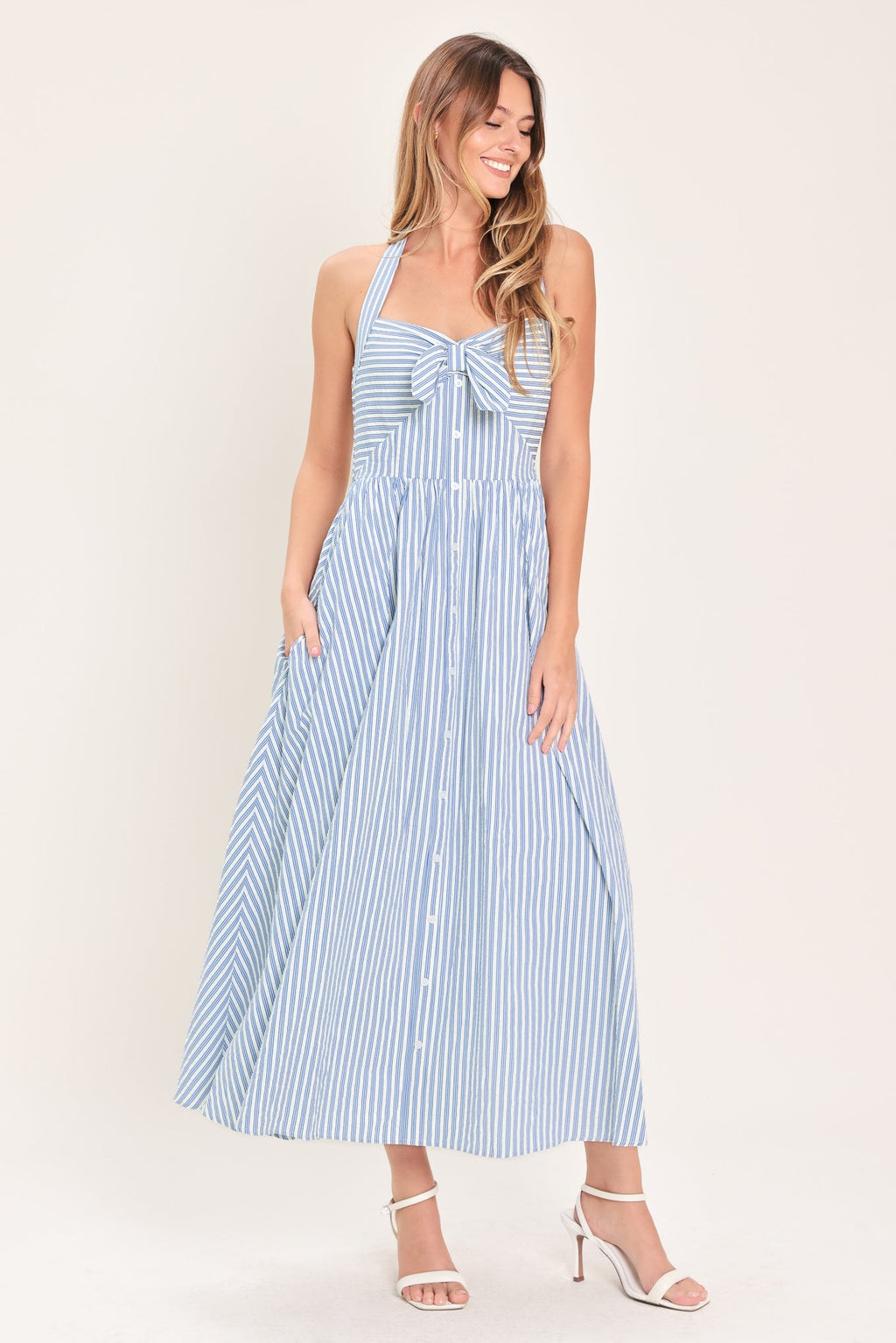 Rayures Midi Dress